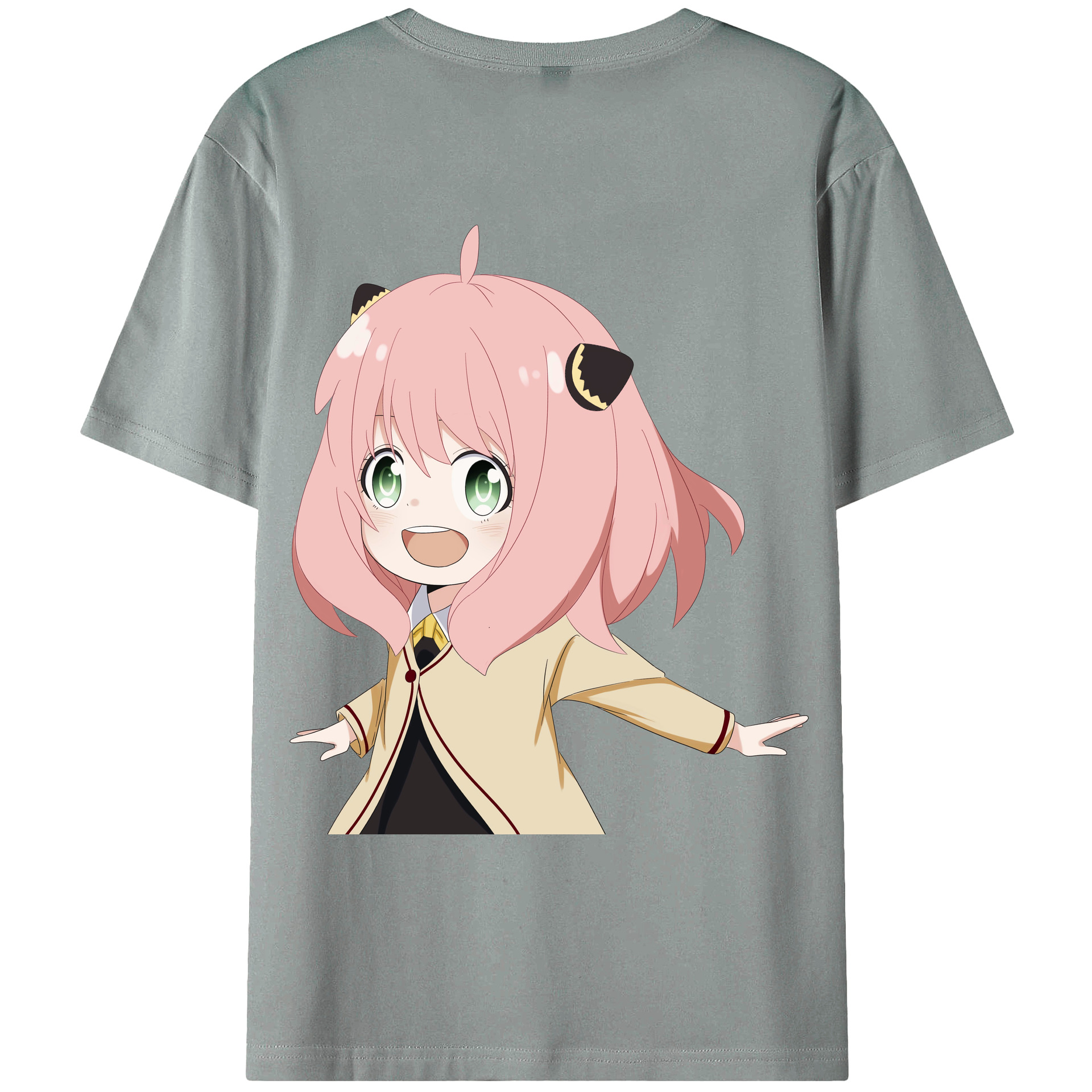 （画像用） SPY×FAMILY间谍家家酒 綿100％ メンズ半袖Tシャツ（バックプリント） 通気性